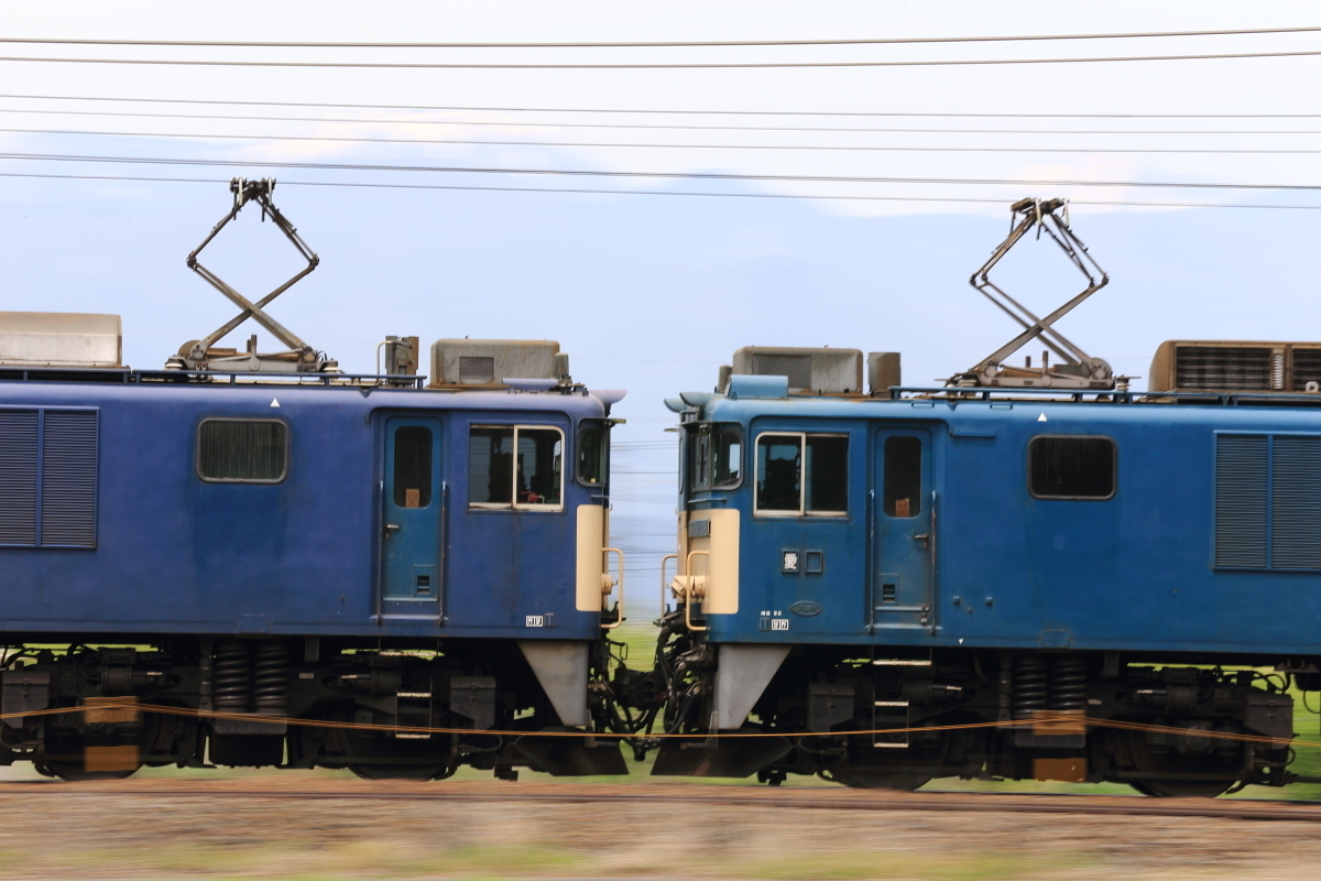 中央西線・客車列車・EF64 1000番台＋DD51＋シキ貨物